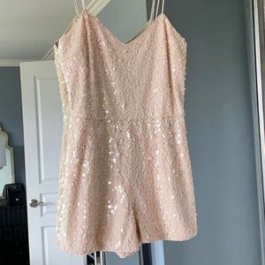 Jay Godfrey Blush Sequin Romper 2